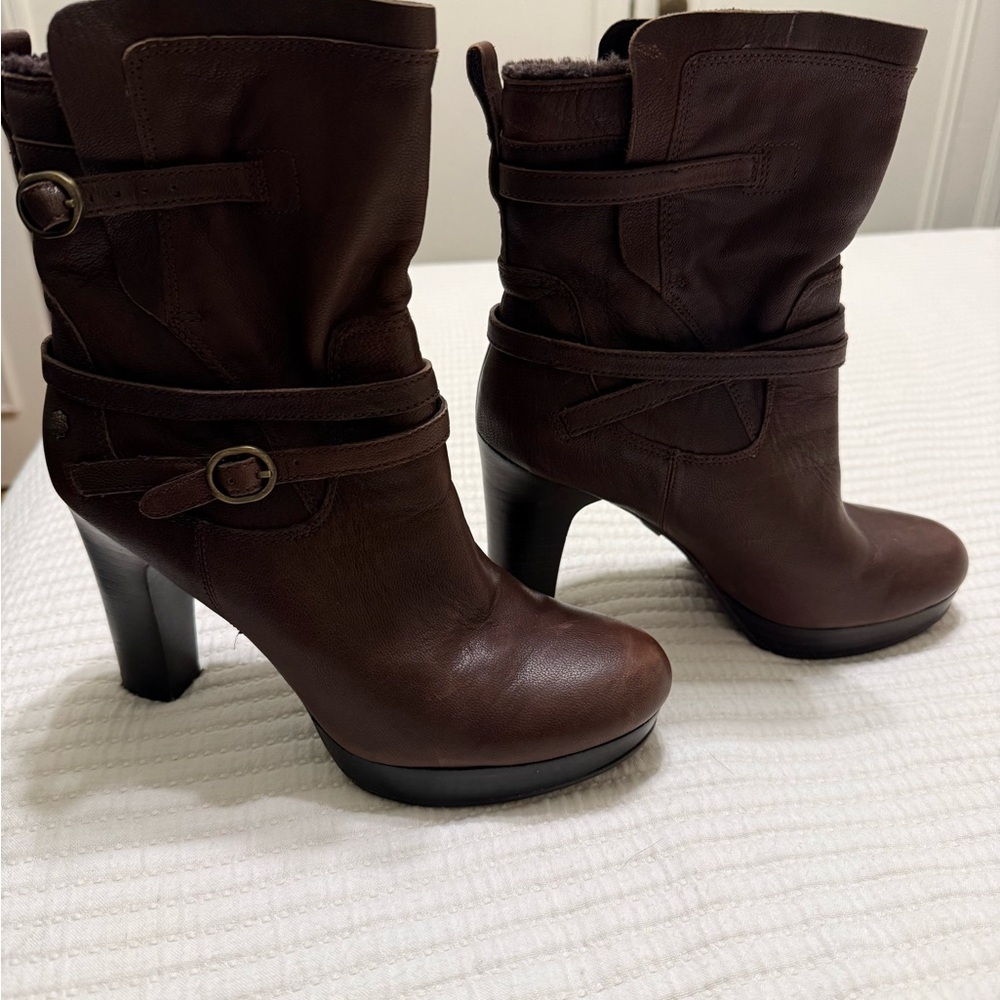 Elegant Brown Leather Boots